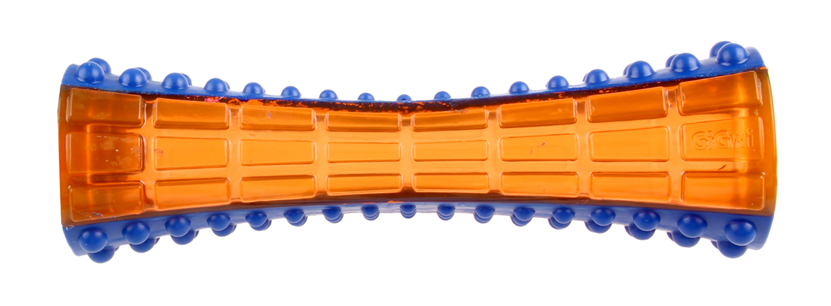 Johnny Stick Small Trans Blue/Oran 1PZ — GiGwi