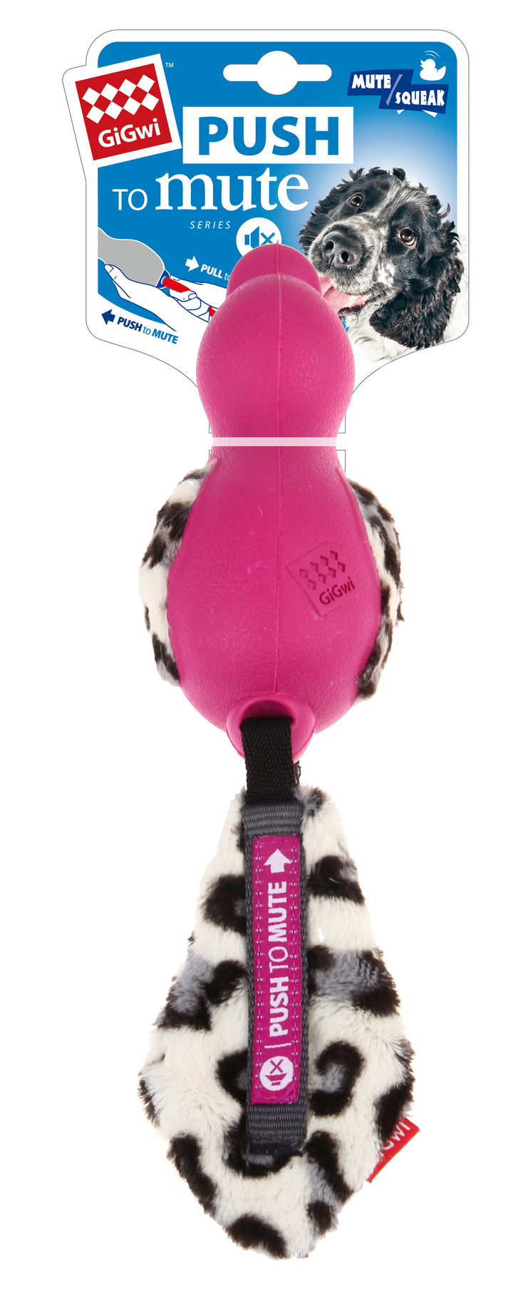 PUSH TO MUTE M/L SIZE DUCK/PINK 1PZ — GiGwi