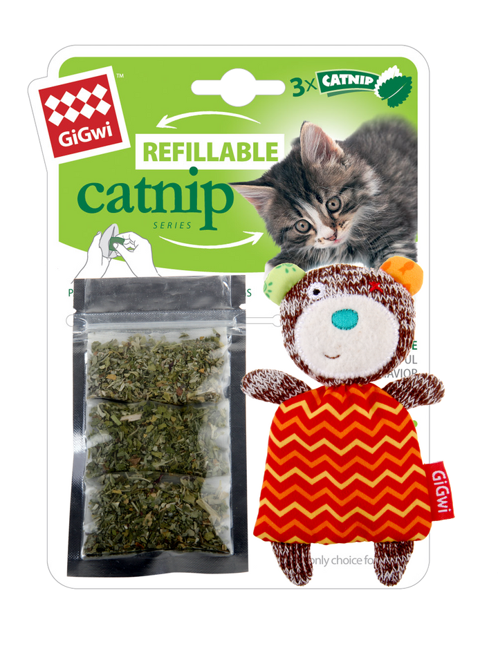 REFILLABLE CATNIP BEAR TEA BAGS 3PZ — GiGwi