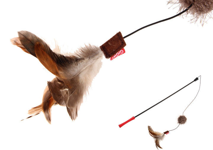 FEATHER TEASER VARILLA COLA FELPA N 1PZ — GiGwi