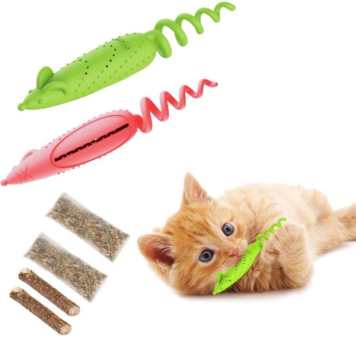 ROLL-TAILED MOUSE CATNIP/DENT RED 1PZ — GiGwi
