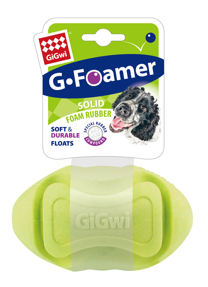 G-FOAMER RUGBY BALL GREEN 1PZ — GiGwi