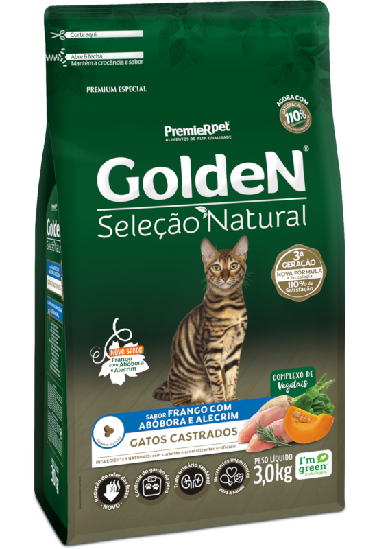 GOLDEN SEC NAT CAT STERILISED POLLO/CALAB 10,1KG — PremierPet