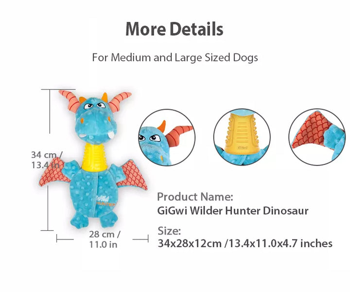 WILD HUNTER DISPENSER TREAT DRAGON 1PZ — GiGwi