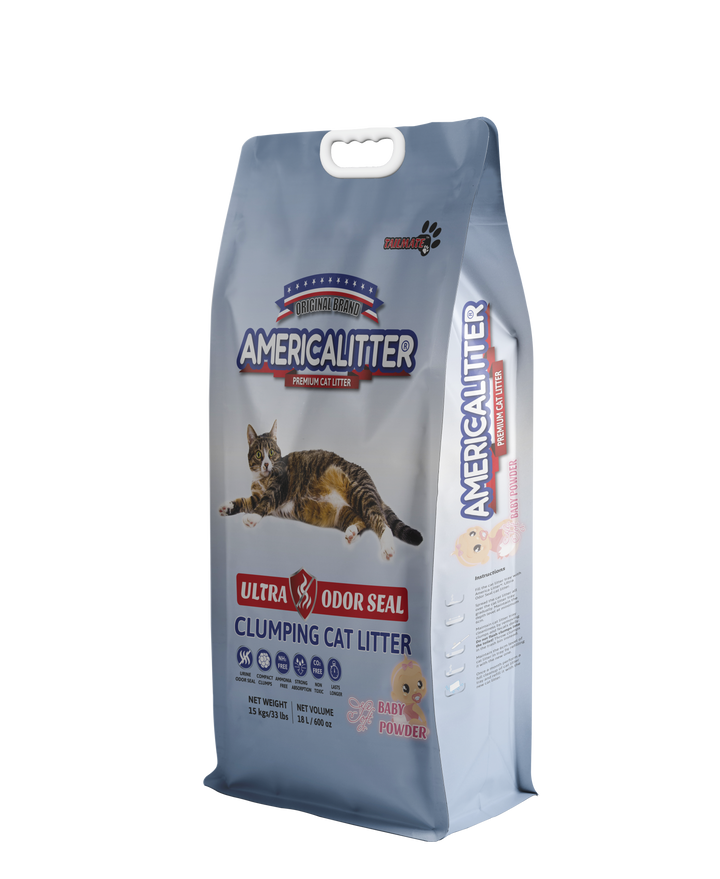 ARENA ODOR SEAL/TALCO BEBE 15KG — America Litter
