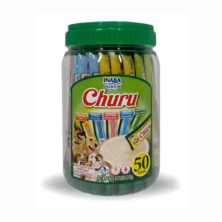 CHURU DOG VARIETY CHICKEN 14GR/50 TUB — Inaba