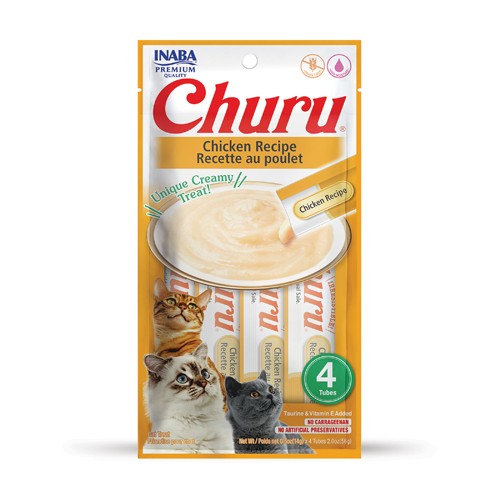 CHURU CAT CHICKEN 14GR/4 TUBES — Inaba