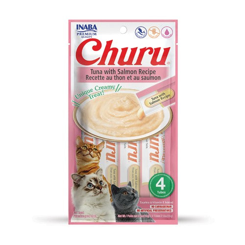 CHURU CAT TUNA/SALMON 14GR/4 TUBES — Inaba