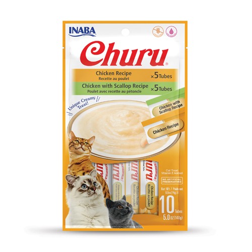 CHURU CAT CHICKEN + CHI SCALLOP X10TUB — Inaba