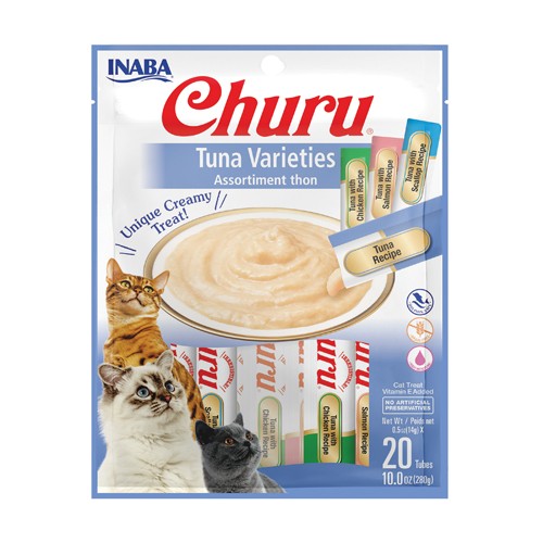 CHURU CAT VARIETY TUNA 14GR/20 TUBES — Inaba