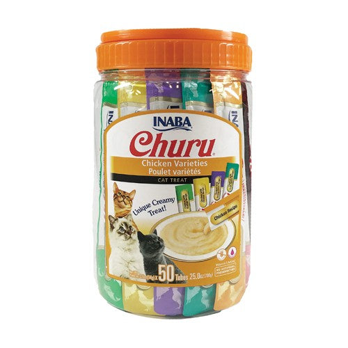 CHURU CAT VARIETY CHICKN 14GR/50 TUBES — Inaba