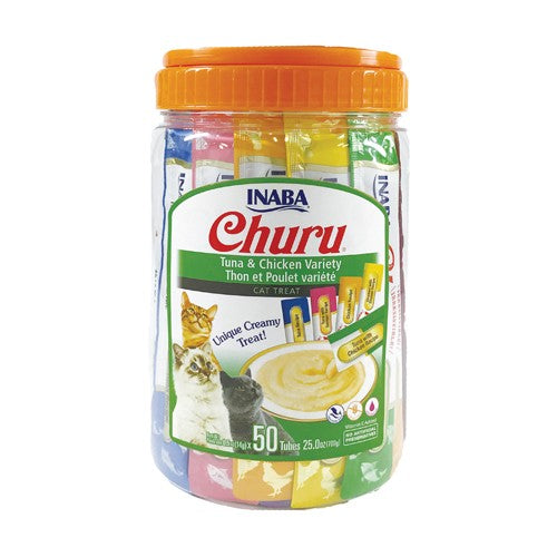 CHURU CAT VARI TUNA/CHICKN 14GR/50 TUB — Inaba
