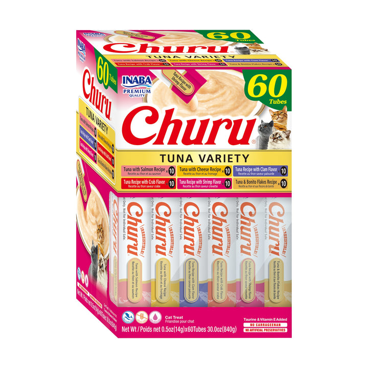 CHURU CAT VARIETY TUNA 14 GR/60 TUBES — Inaba