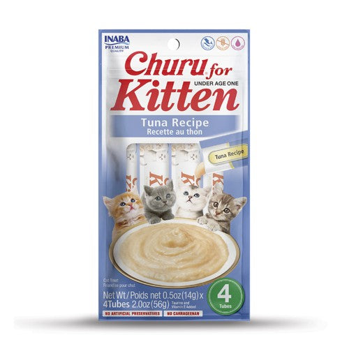 CHURU KITTEN TUNA 14GR/4 TUBES — Inaba