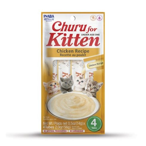 CHURU KITTEN CHICKEN 14GR/4 TUBES — Inaba