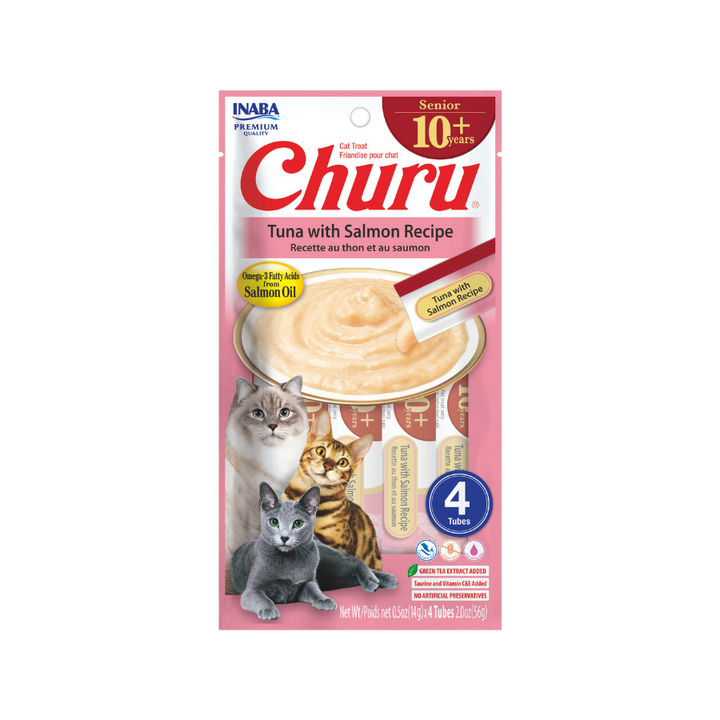 CHURU CAT SENIOR 10+ TUNA/SALMON 14GX4 — Inaba
