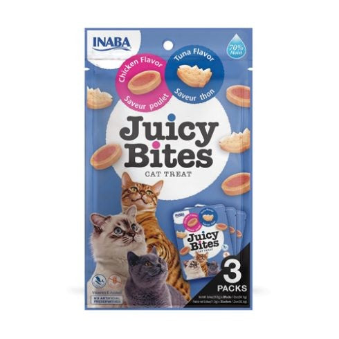 JUICY BITES CAT TUNA/CHICKEN 11,3GR X3 — Inaba
