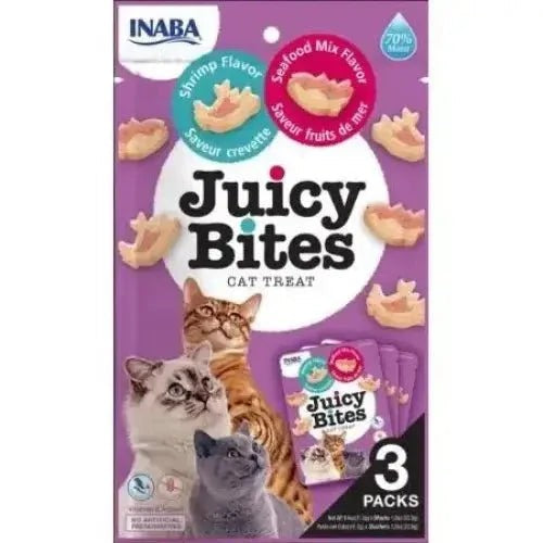 JUICY BITES CAT SHRIMP/SEAFOO 11,3G X3 — Inaba