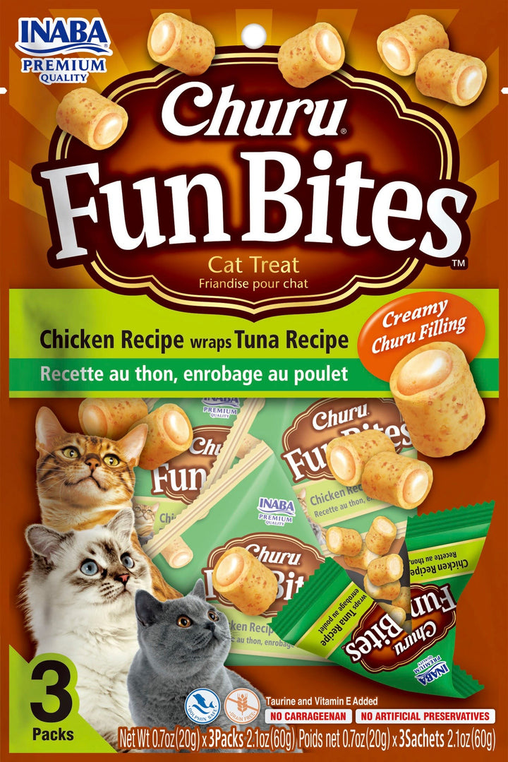 FUN BITES CAT CHICKEN/TUNA 20GR X3 — Inaba