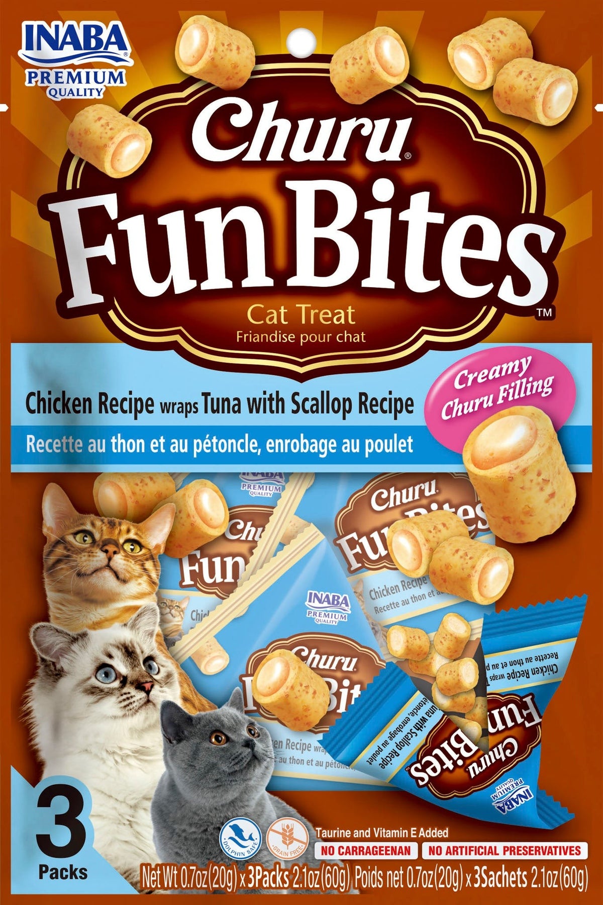 Fun Bites Cat Chick/Tuna/Scall 20G/3pz — Inaba