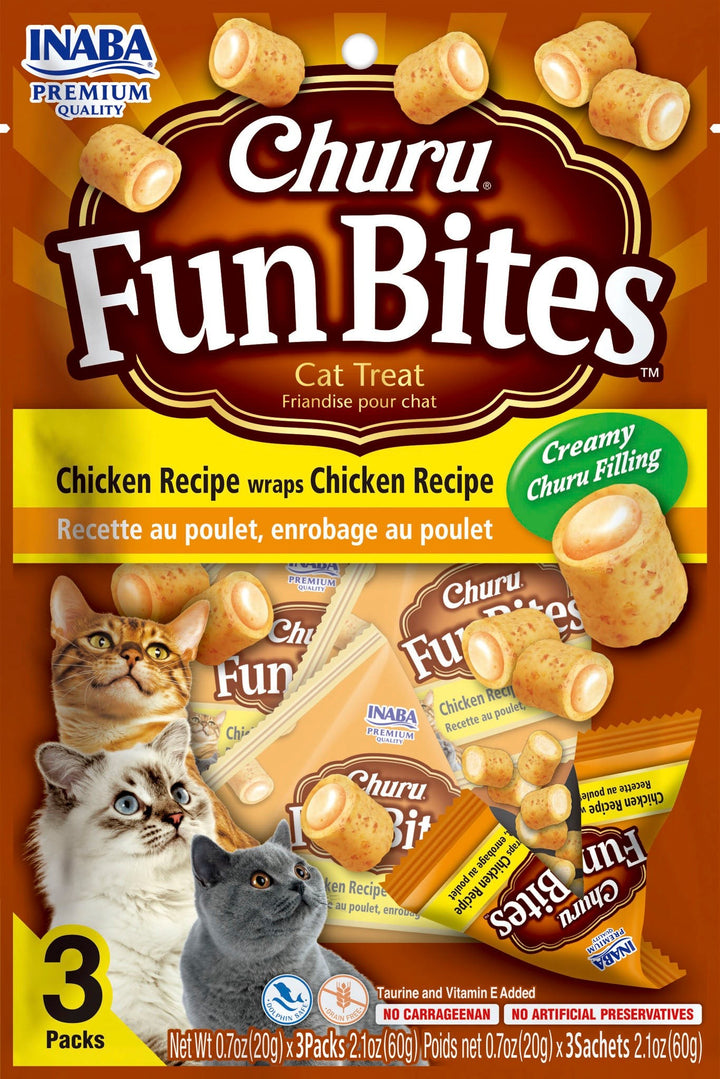 FUN BITES CAT CHICKEN 20GR X3 PACKS — Inaba