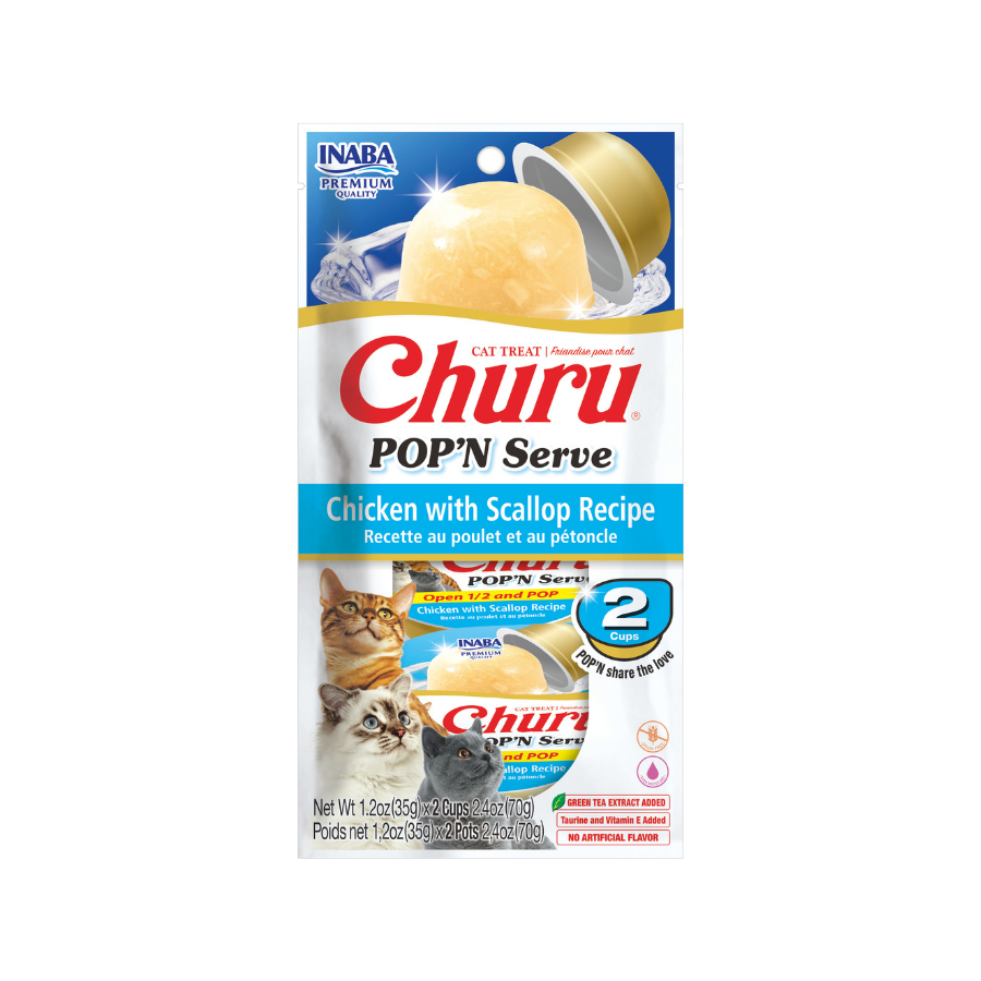 Churu Pop´n Serve Chick/Scallop 35G/2P — Inaba