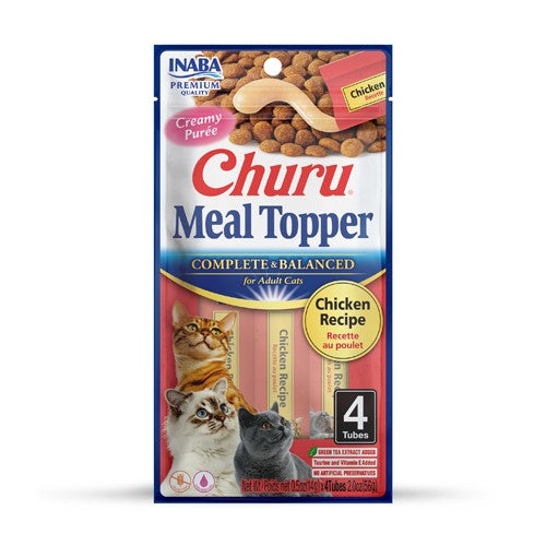 CHURU CAT MEAL TOPPER CHICKN 14GR/4TUB — Inaba