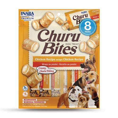 CHURU BITES DOG CHICKEN 12GR X8 PACKS — Inaba