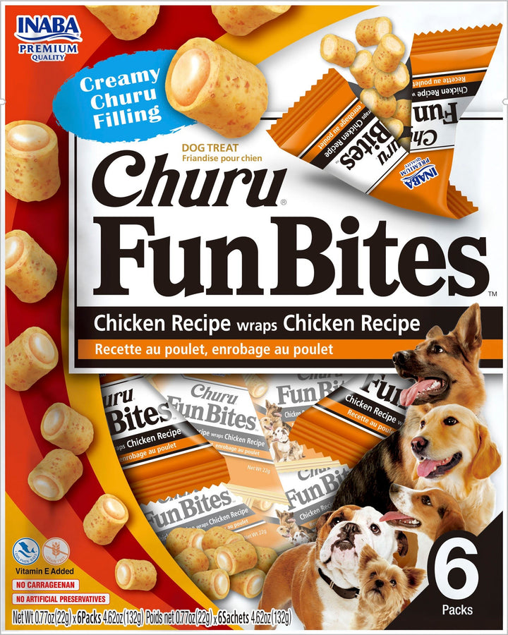 FUN BITES DOG CHICKEN 22GR X6 PACKS — Inaba