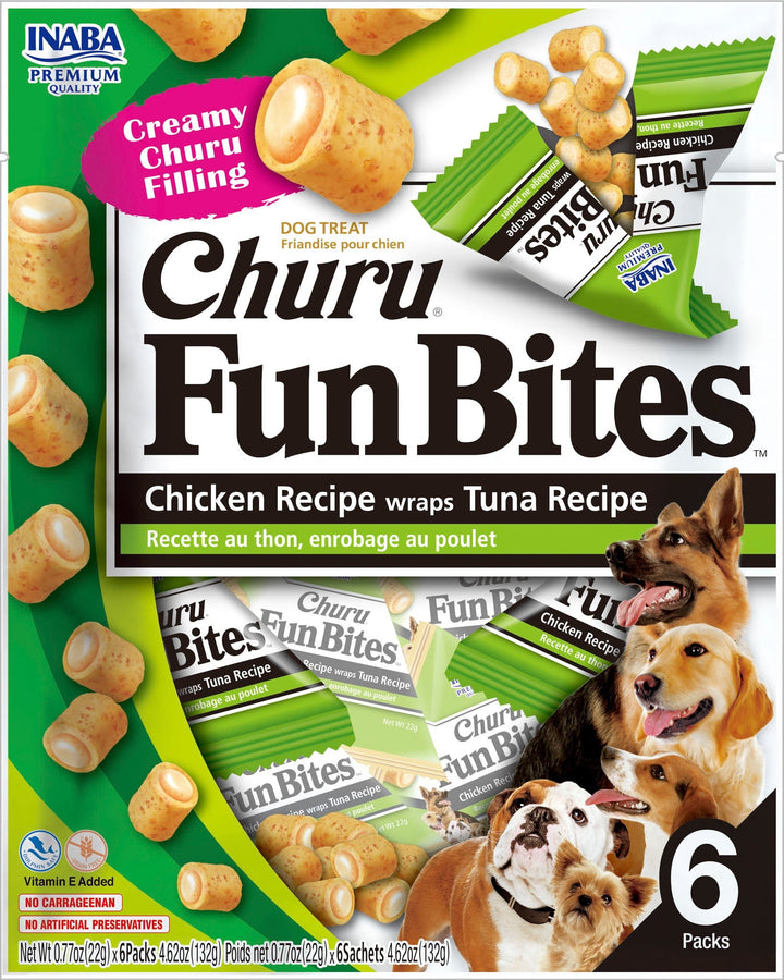 FUN BITES DOG TUNA 22GR X6 PACKS — Inaba