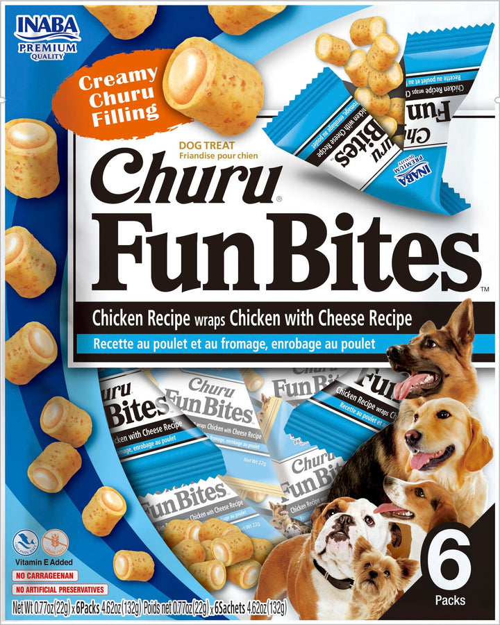 FUN BITES DOG CHICKEN/CHEESE 22GR X6 — Inaba